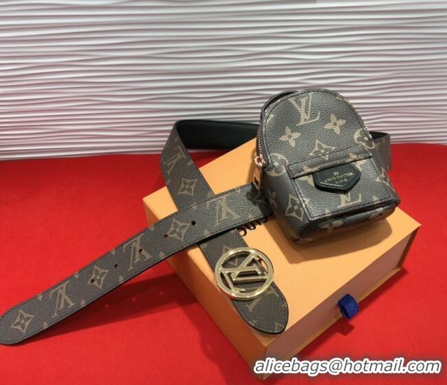Reasonable Price Louis Vuitton Monogram Canvas Pouch Belt L0724 2025