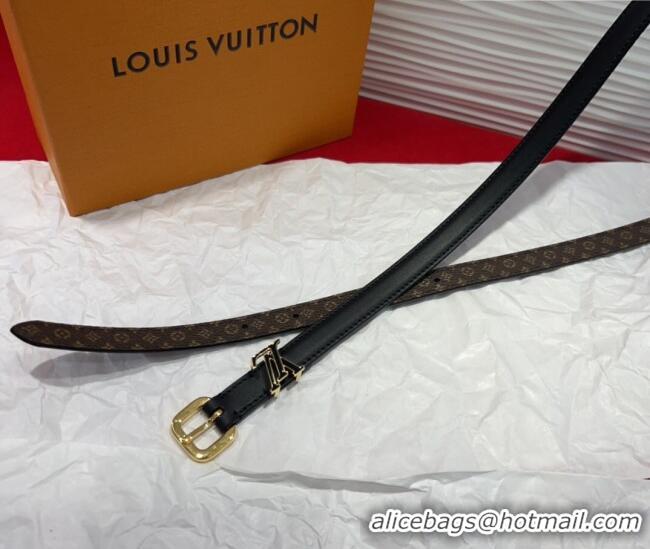 Best Product Louis Vuitton Darling Ard Belt 1.5cm in Leather LV091201 Black2/LV 2025
