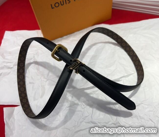 Best Product Louis Vuitton Darling Ard Belt 1.5cm in Leather LV091201 Black2/LV 2025