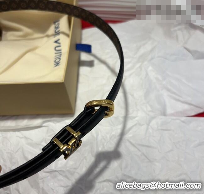 Best Product Louis Vuitton Darling Ard Belt 1.5cm in Leather LV091201 Black2/LV 2025