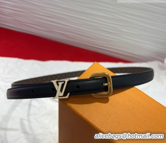 Best Product Louis Vuitton Darling Ard Belt 1.5cm in Leather LV091201 Black/White LV 2025