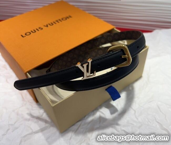 Best Product Louis Vuitton Darling Ard Belt 1.5cm in Leather LV091201 Black/White LV 2025