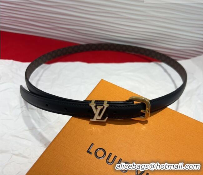 Best Product Louis Vuitton Darling Ard Belt 1.5cm in Leather LV091201 Black/White LV 2025