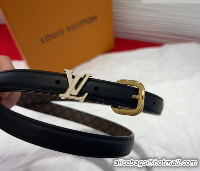 Best Product Louis Vuitton Darling Ard Belt 1.5cm in Leather LV091201 Black/White LV 2025