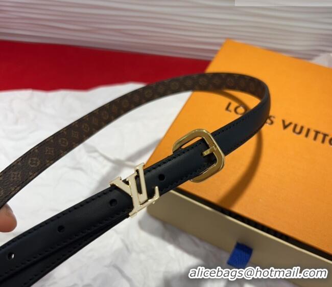 Best Product Louis Vuitton Darling Ard Belt 1.5cm in Leather LV091201 Black/White LV 2025