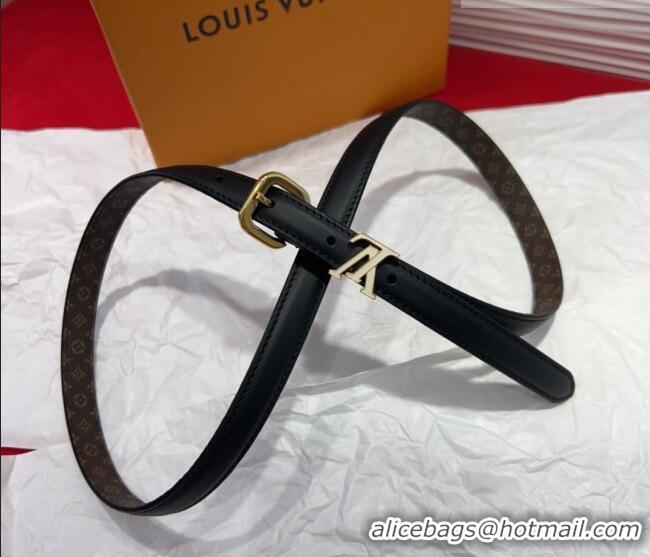 Best Product Louis Vuitton Darling Ard Belt 1.5cm in Leather LV091201 Black/White LV 2025