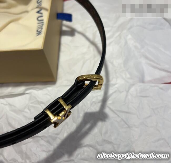 Best Product Louis Vuitton Darling Ard Belt 1.5cm in Leather LV091201 Black/White LV 2025