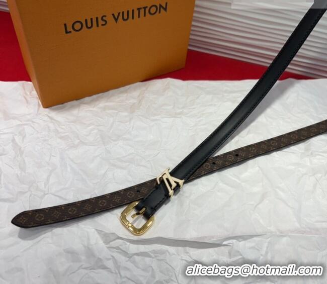 Best Product Louis Vuitton Darling Ard Belt 1.5cm in Leather LV091201 Black/White LV 2025