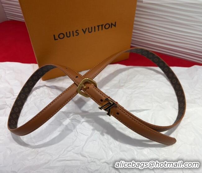 Good Taste Louis Vuitton Darling Ard Belt 1.5cm in Leather LV091201 Brown/Black LV 2025