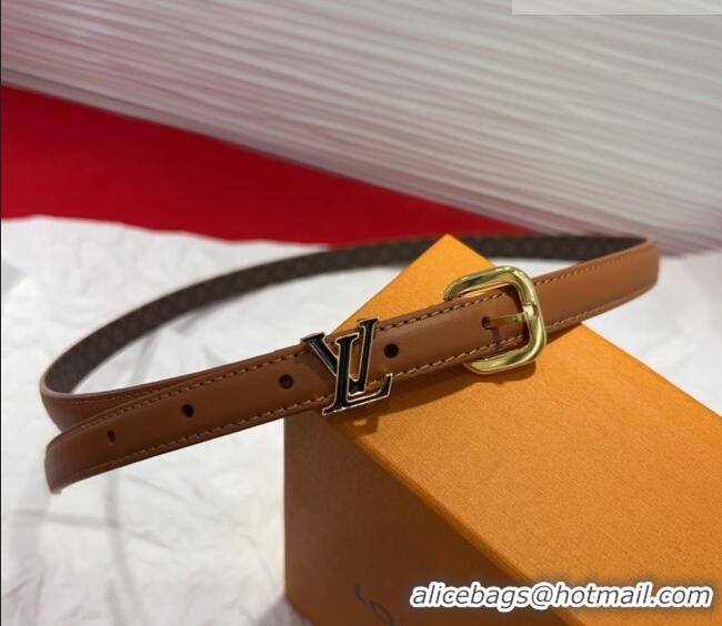 Good Taste Louis Vuitton Darling Ard Belt 1.5cm in Leather LV091201 Brown/Black LV 2025