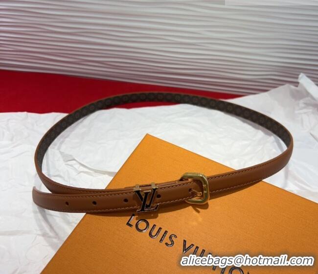 Good Taste Louis Vuitton Darling Ard Belt 1.5cm in Leather LV091201 Brown/Black LV 2025