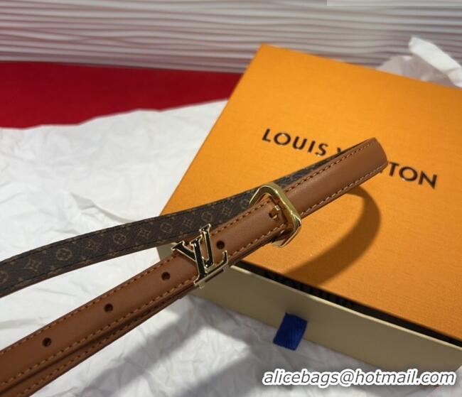 Good Taste Louis Vuitton Darling Ard Belt 1.5cm in Leather LV091201 Brown/Black LV 2025