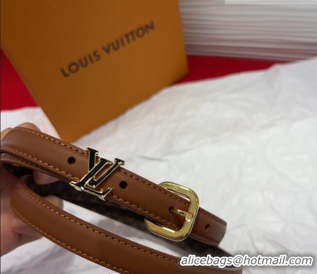 Good Taste Louis Vuitton Darling Ard Belt 1.5cm in Leather LV091201 Brown/Black LV 2025