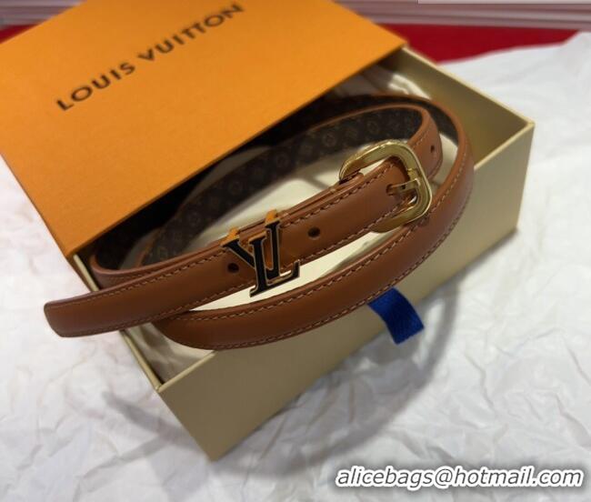 Good Taste Louis Vuitton Darling Ard Belt 1.5cm in Leather LV091201 Brown/Black LV 2025