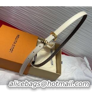 Well Crafted Louis Vuitton Darling Ard Belt 1.5cm in Leather LV091201 White/Black LV 2025