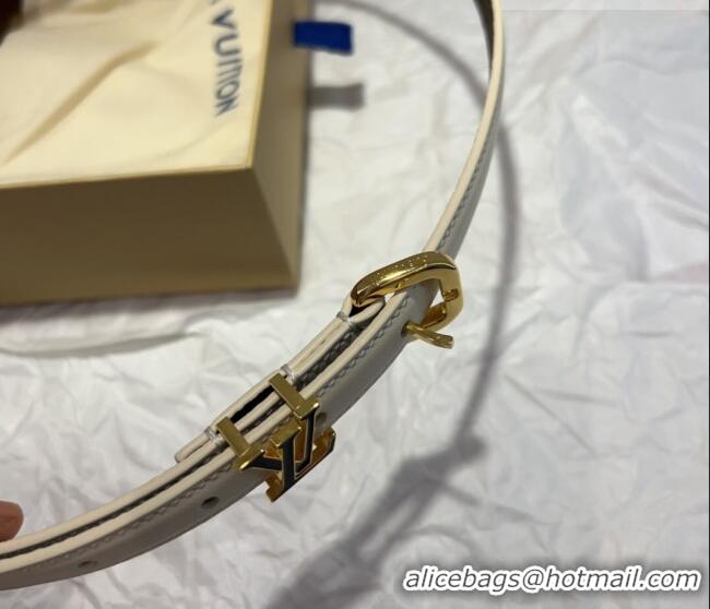 Well Crafted Louis Vuitton Darling Ard Belt 1.5cm in Leather LV091201 White/Black LV 2025