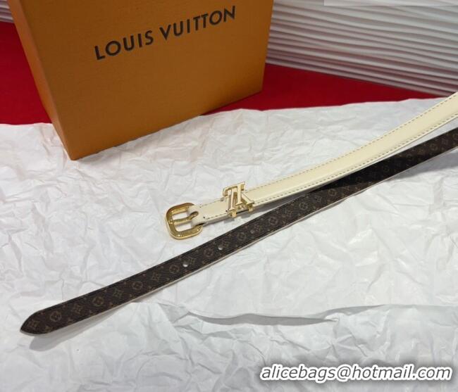 Market Sells Louis Vuitton Darling Ard Belt 1.5cm in Leather LV091201 White2/LV 2025