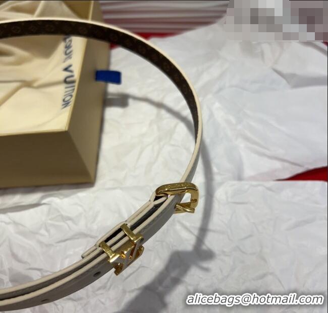 Market Sells Louis Vuitton Darling Ard Belt 1.5cm in Leather LV091201 White2/LV 2025
