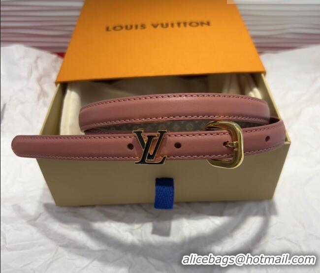 Top Quality Louis Vuitton Darling Ard Belt 1.5cm in Leather LV091201 Pink/Black LV 2025