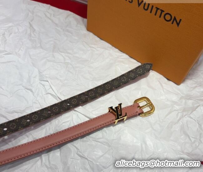 Top Quality Louis Vuitton Darling Ard Belt 1.5cm in Leather LV091201 Pink/Black LV 2025