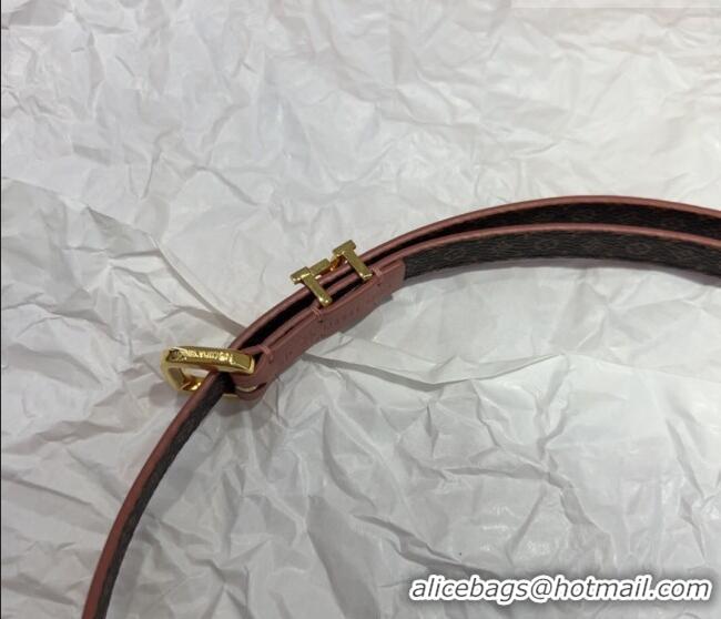 Top Quality Louis Vuitton Darling Ard Belt 1.5cm in Leather LV091201 Pink/Black LV 2025