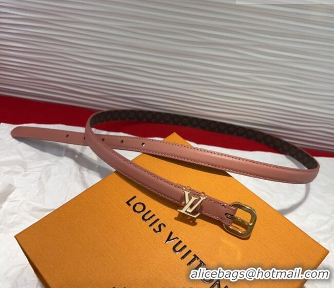 Luxury Cheap Louis Vuitton Darling Ard Belt 1.5cm in Leather LV091201 Pink/White LV 2025