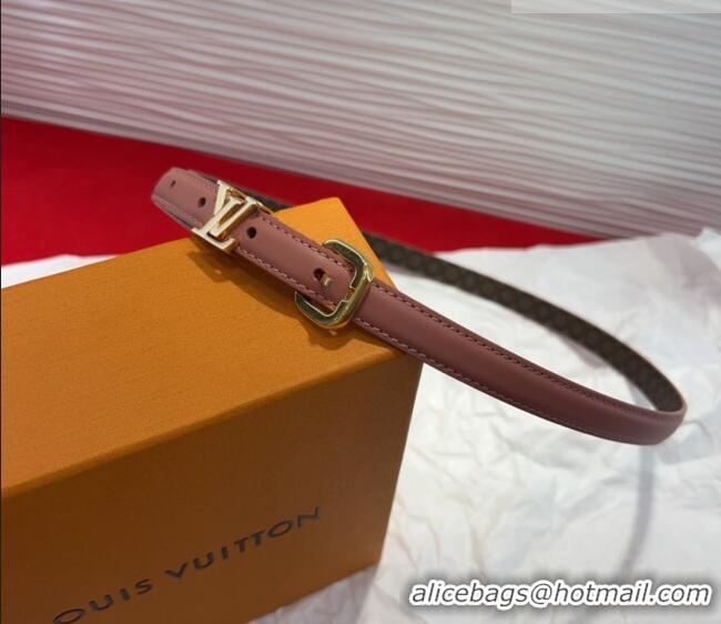Luxury Cheap Louis Vuitton Darling Ard Belt 1.5cm in Leather LV091201 Pink/White LV 2025