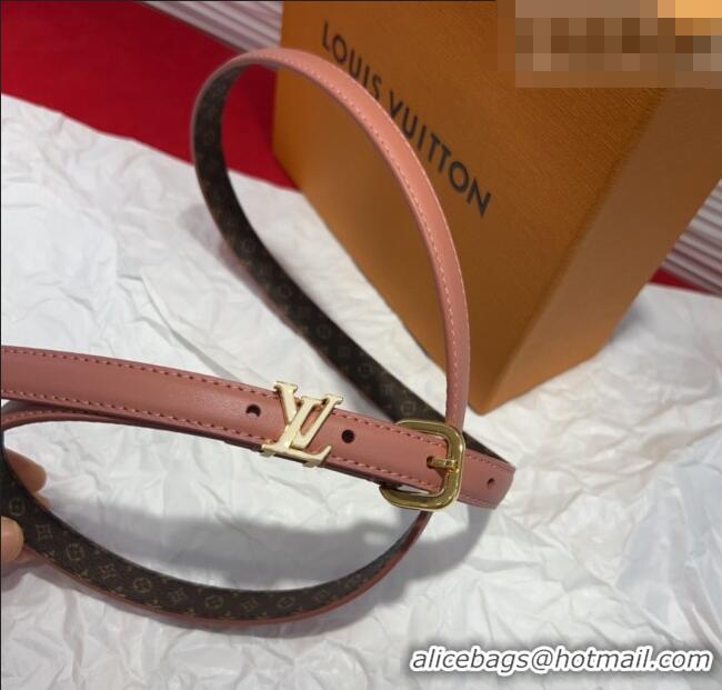 Luxury Cheap Louis Vuitton Darling Ard Belt 1.5cm in Leather LV091201 Pink/White LV 2025