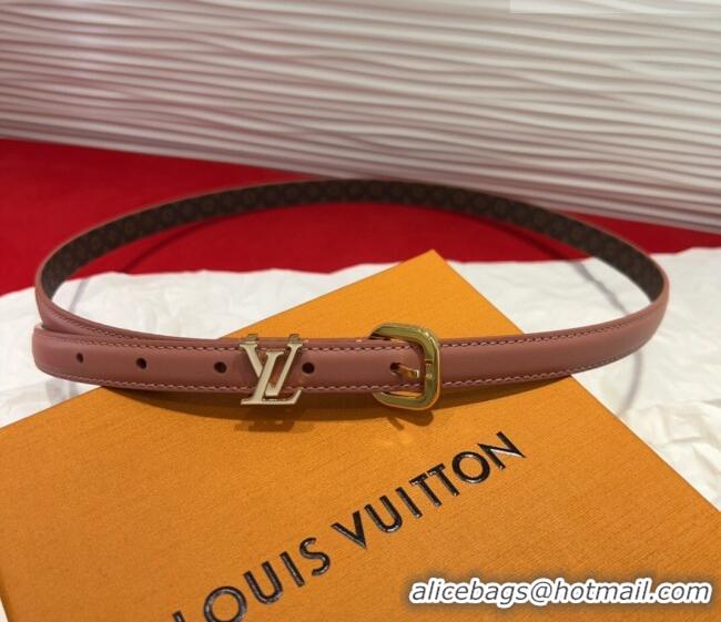 Luxury Cheap Louis Vuitton Darling Ard Belt 1.5cm in Leather LV091201 Pink/White LV 2025