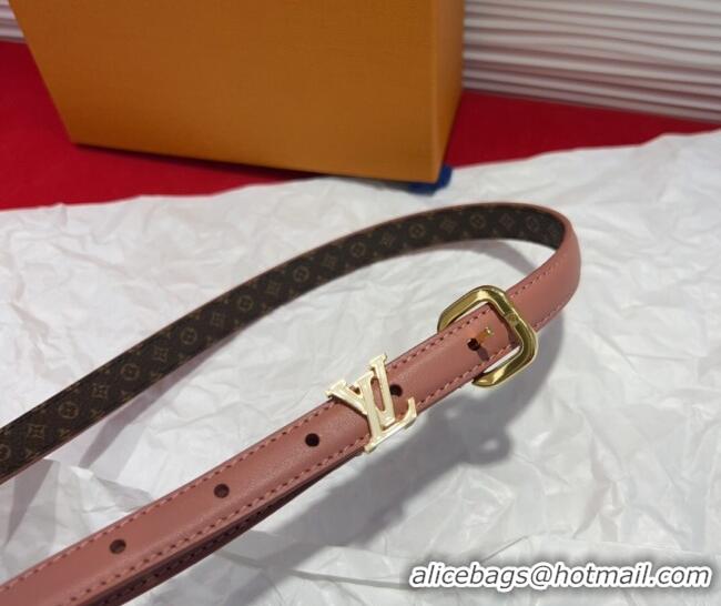Luxury Cheap Louis Vuitton Darling Ard Belt 1.5cm in Leather LV091201 Pink/White LV 2025