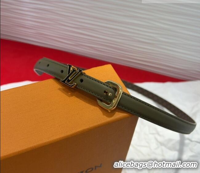 Luxury Cheap Louis Vuitton Darling Ard Belt 1.5cm in Leather LV091201 Green/Black LV 2025