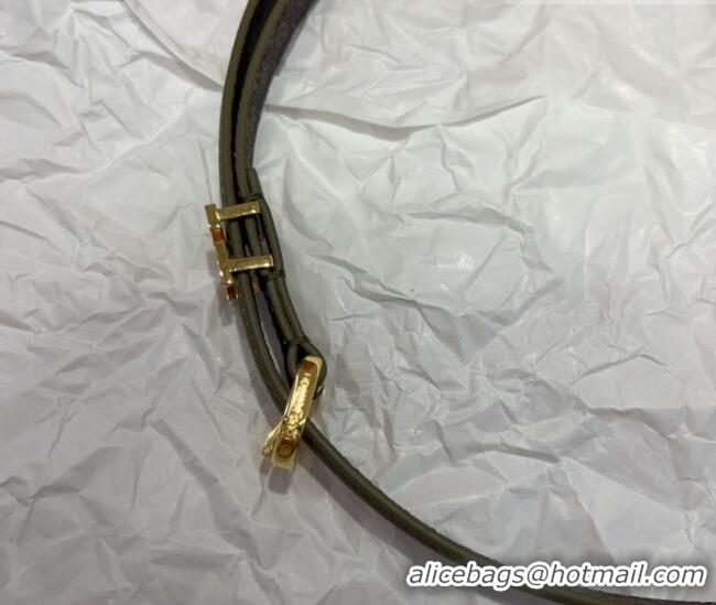 Luxury Cheap Louis Vuitton Darling Ard Belt 1.5cm in Leather LV091201 Green/Black LV 2025