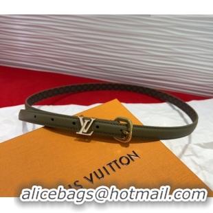 Luxury Cheap Louis Vuitton Darling Ard Belt 1.5cm in Leather LV091201 Green/White LV 2025