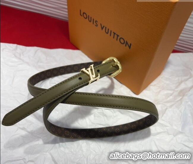 Luxury Cheap Louis Vuitton Darling Ard Belt 1.5cm in Leather LV091201 Green/White LV 2025