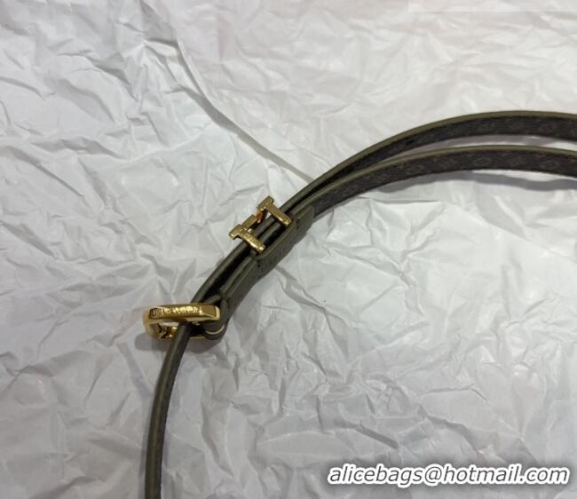 Luxury Cheap Louis Vuitton Darling Ard Belt 1.5cm in Leather LV091201 Green/White LV 2025