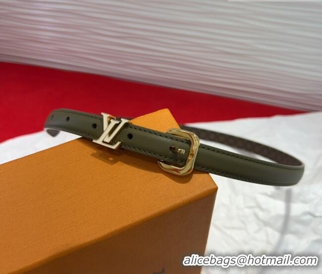 Luxury Cheap Louis Vuitton Darling Ard Belt 1.5cm in Leather LV091201 Green/White LV 2025