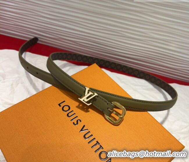 Luxury Cheap Louis Vuitton Darling Ard Belt 1.5cm in Leather LV091201 Green/White LV 2025