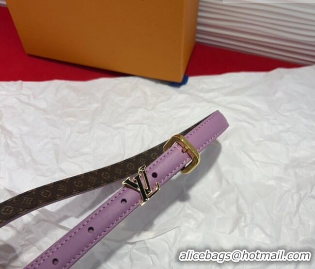 Top Grade Louis Vuitton Darling Ard Belt 1.5cm in Leather LV091201 Purple/Black LV 2025