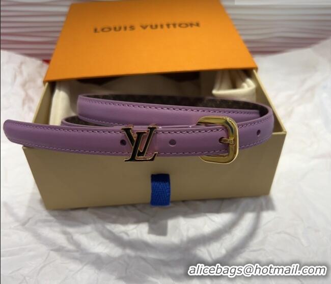 Top Grade Louis Vuitton Darling Ard Belt 1.5cm in Leather LV091201 Purple/Black LV 2025
