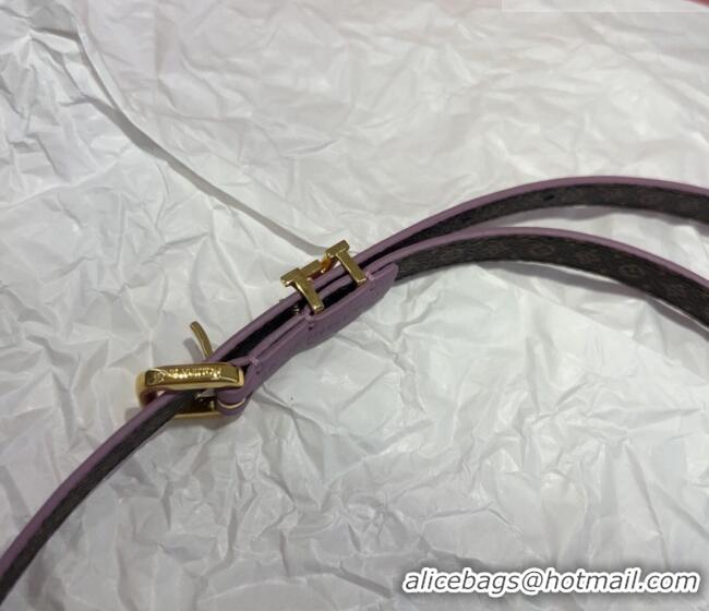 Best Price Louis Vuitton Darling Ard Belt 1.5cm in Leather LV091201 Purple/White LV 2025