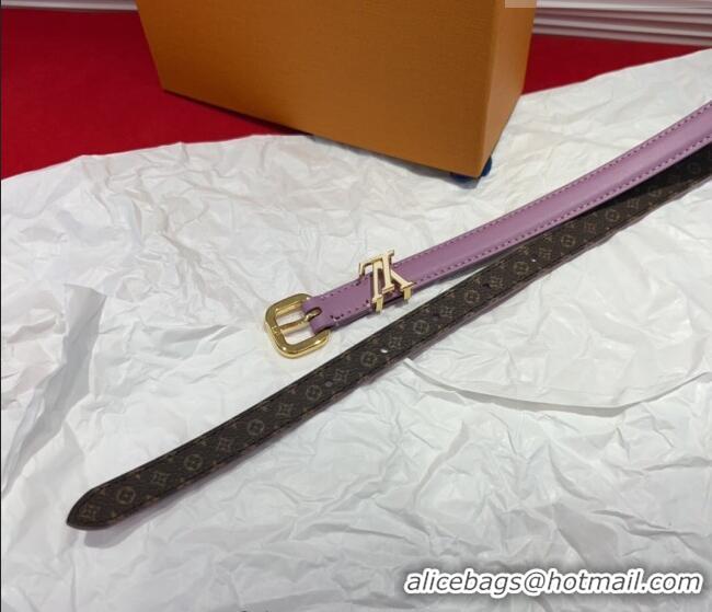 Best Price Louis Vuitton Darling Ard Belt 1.5cm in Leather LV091201 Purple/White LV 2025