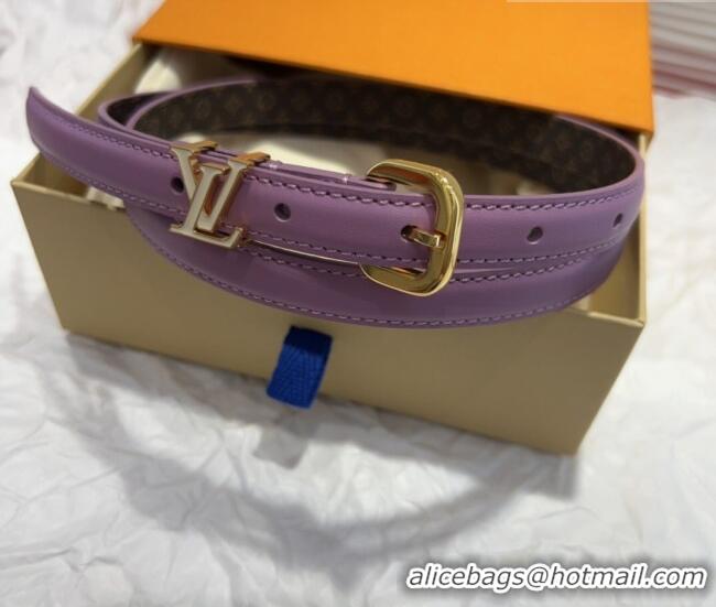 Best Price Louis Vuitton Darling Ard Belt 1.5cm in Leather LV091201 Purple/White LV 2025