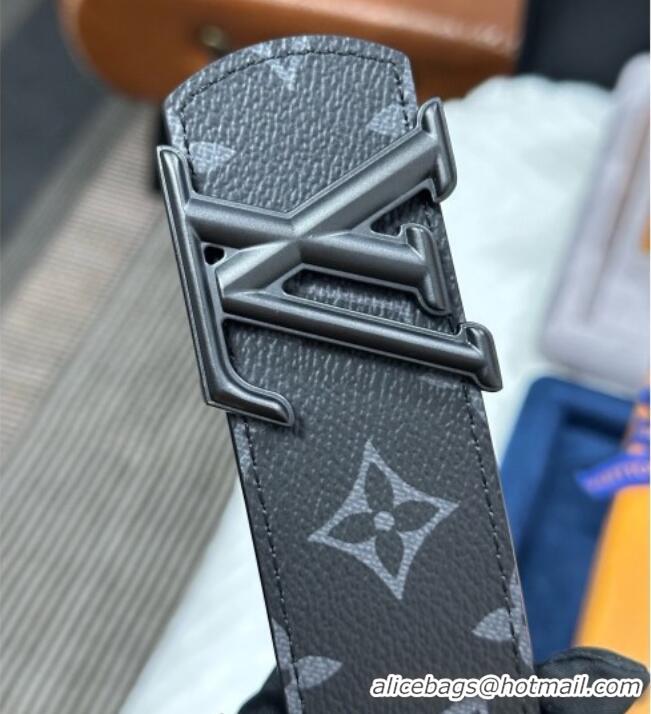 Low Cost Louis Vuitton Monogram Canvas Belt 4cm with LV Buckle M8846 Black 2025