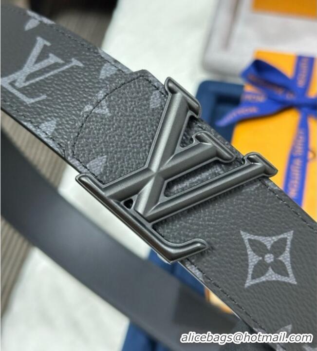 Low Cost Louis Vuitton Monogram Canvas Belt 4cm with LV Buckle M8846 Black 2025