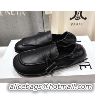 Pretty Style Loewe Toggle Loafers in Shiny Smooth Calfskin Leather Black 2026 0226009