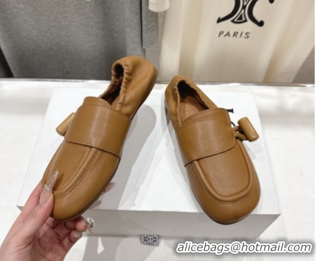 Best Product Loewe Toggle Loafers in Shiny Smooth Calfskin Leather Oak Brown 2026 0226010