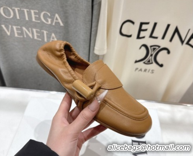 Best Product Loewe Toggle Loafers in Shiny Smooth Calfskin Leather Oak Brown 2026 0226010