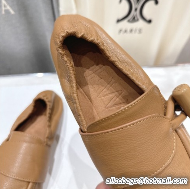 Best Product Loewe Toggle Loafers in Shiny Smooth Calfskin Leather Oak Brown 2026 0226010