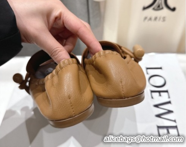 Best Product Loewe Toggle Loafers in Shiny Smooth Calfskin Leather Oak Brown 2026 0226010