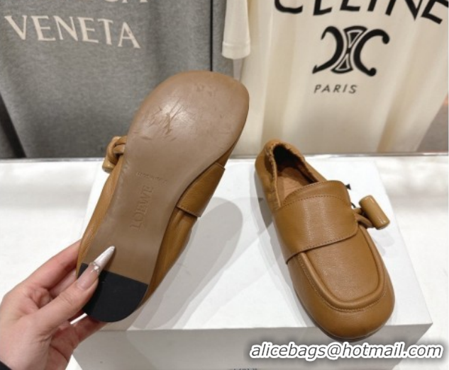 Best Product Loewe Toggle Loafers in Shiny Smooth Calfskin Leather Oak Brown 2026 0226010